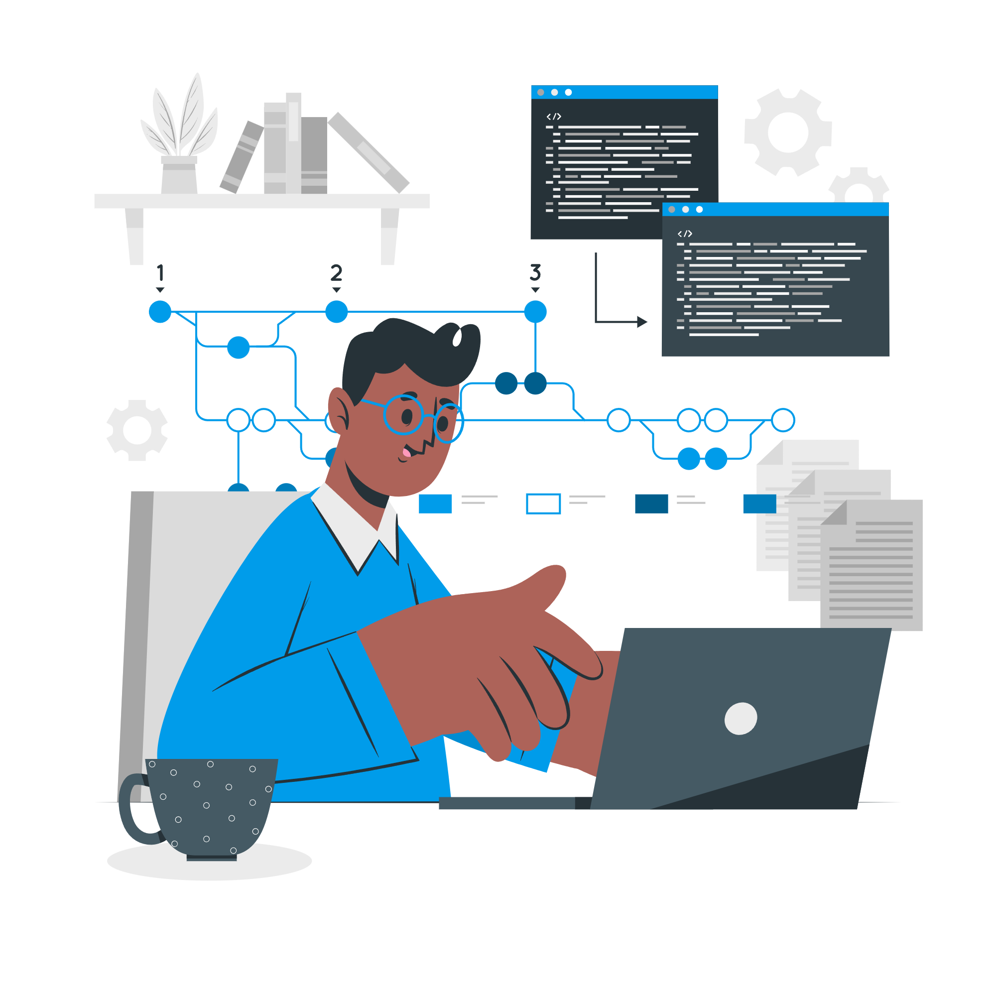 Equipe de editores de vídeo trabalhando em projeto